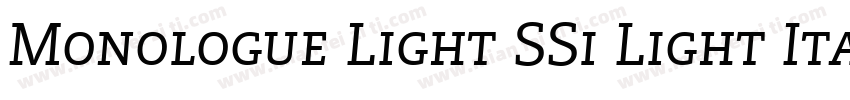 Monologue Light SSi Light Italic字体转换